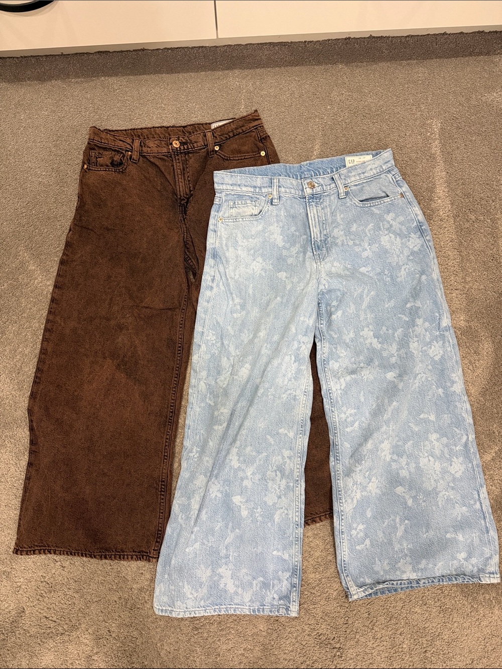 GAP Brown & Light Blue Wide-Leg Jeans Duo